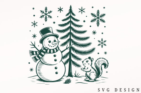 Download Checkered Christmas Snowman SVG Design - Premium Resources