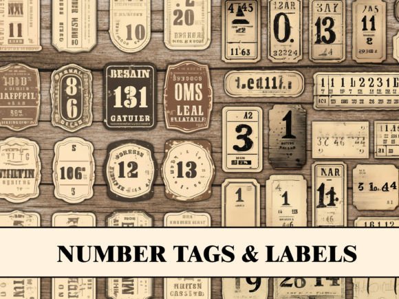 Download Vintage Tags Labels Junk Journal Kit - Labels Collection