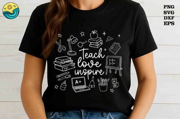 Download Teach Love Inspire School Elements Svg - Element Collection